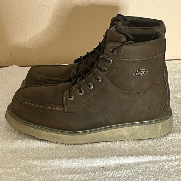 Lugz High Top Safety Steel Toe Boots Sz 10W main image 5